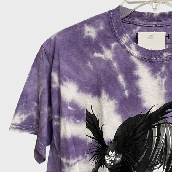 NWT Urban Outfitters Death Note Light & Ryuk Tie Dye T-Shirt Size L Purple Anime - Picture 4 of 16